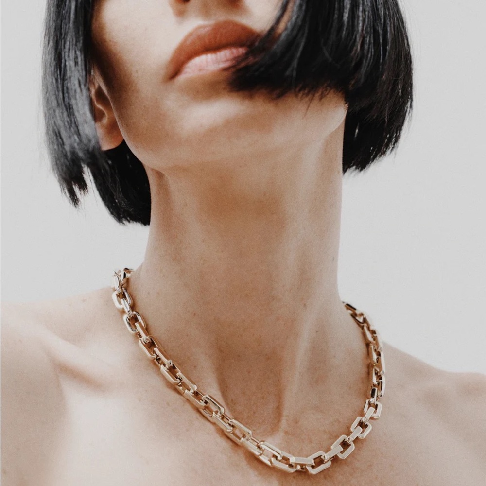 Eddie Borgo Gold Supra Chain Link Necklace 17”